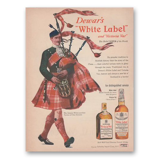 1950 Dewars White Label Victoria Vat No Prouder Tradition Vintage Magazine Print Ad