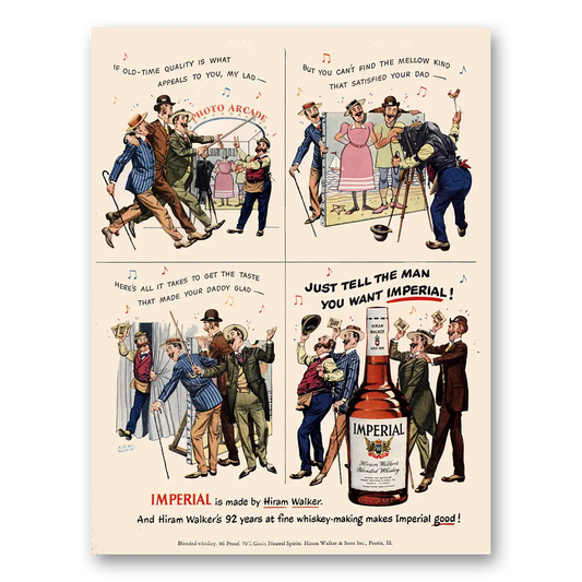 1950 Imperial Whiskey Just Tell the Man You Want Vintage Magazine Print Ad