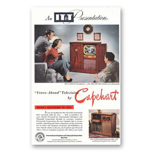 1950 Capehart Television Years Ahead Television Vintage Magazine Print Ad