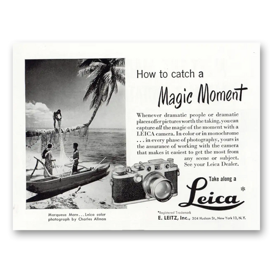 1950 Leica Cameras Magic Moment Marquesa Morn Vintage Magazine Print Ad