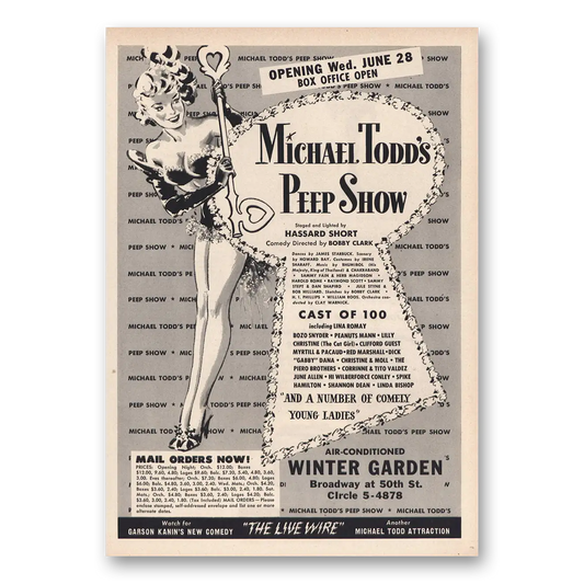 1950 Michael Todds Peep Show Promo Winter Garden Vintage Magazine Print Ad