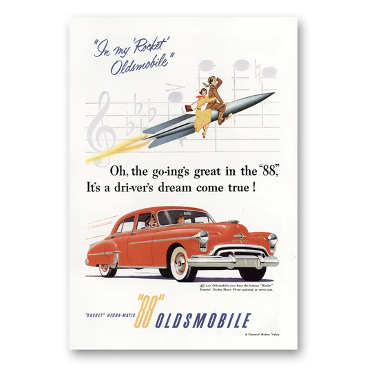 1950 Oldsmobile 88 My Rocket Oldsmobile Vintage Magazine Print Ad