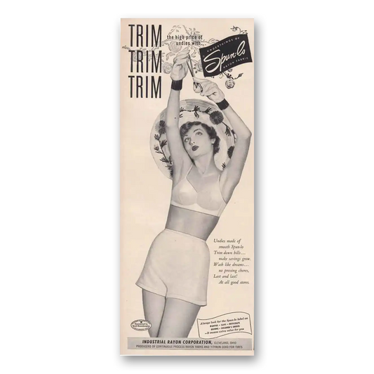 1951 Spun Lo Panties Undies Made of Smooth Spun Lo Vintage Magazine Print Ad