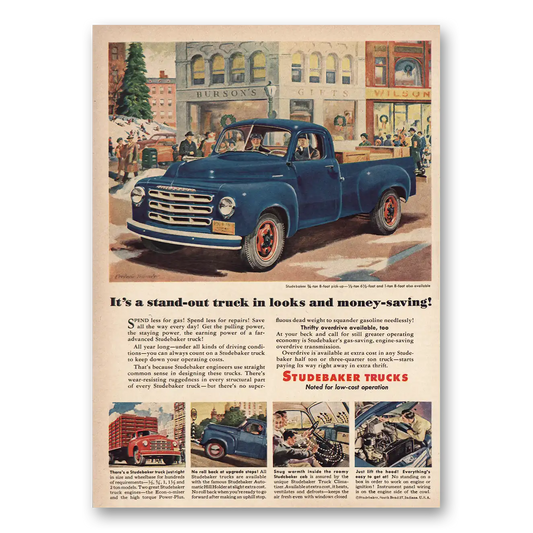1950 Studebaker Trucks Stand Out Truck Vintage Magazine Print Ad