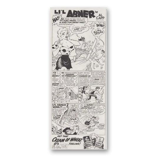 1951 Cream of Wheat Lil Abner Al Capp Vintage Magazine Print Ad