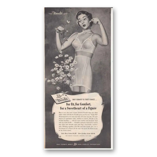 1951 Formfit Life by Formfit Sweetheart of Figure Vintage Magazine Print Ad