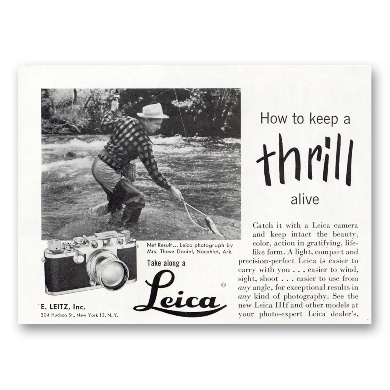 1951 Leica Cameras How To Keep a Thrill Alive Vintage Magazine Print Ad