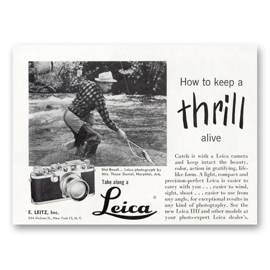 1951 Leica Cameras How To Keep a Thrill Alive Vintage Magazine Print Ad