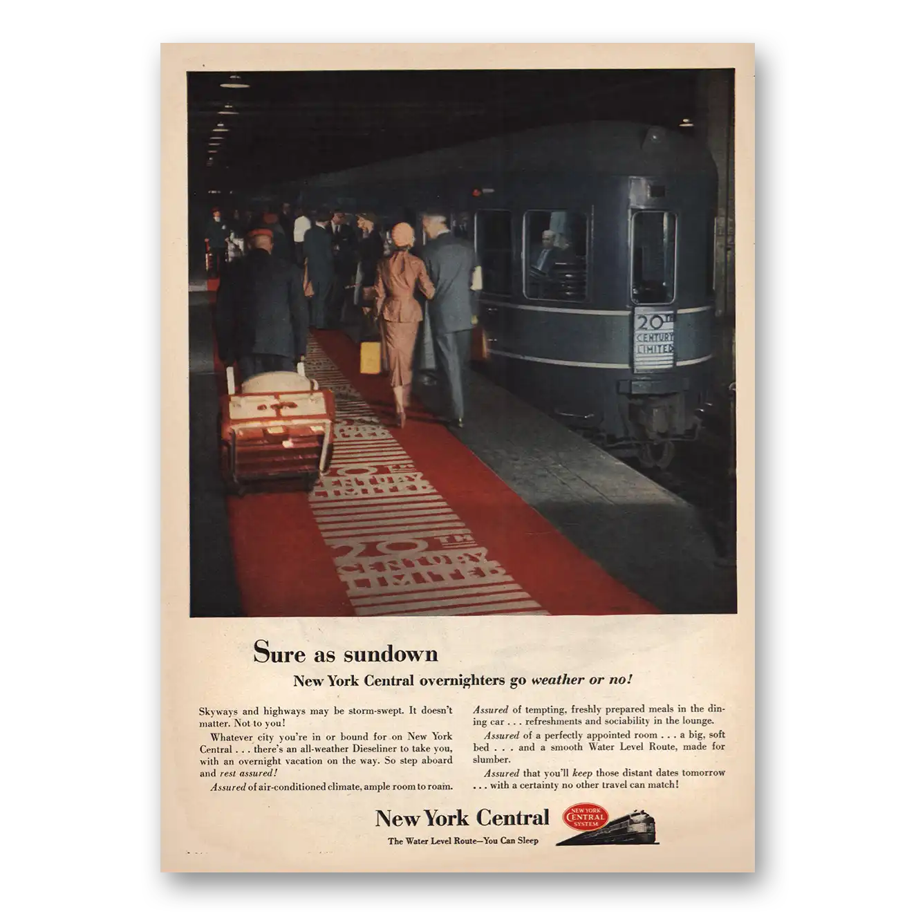 1947 New York Central Headliners in New York Centrals Luxury Parade Vintage Magazine Print Ad