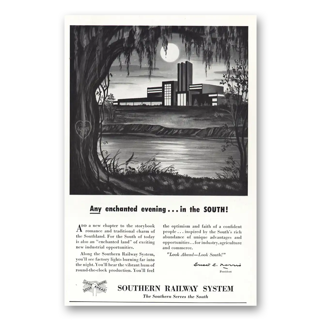 1951 Southern Railway Southern Exposure Industrial Vintage Magazine Print Ad