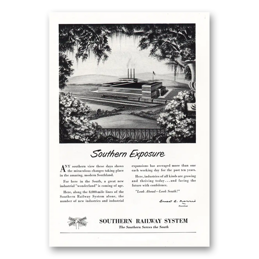 1951 Southern Railway Southern Exposure Vintage Magazine Print Ad