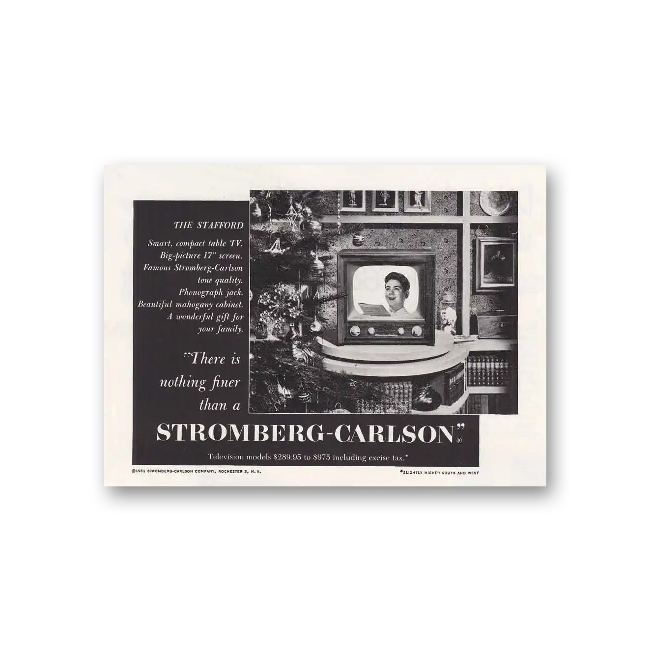 1951 Stromberg Carlson Stafford Vintage Magazine Print Ad