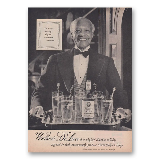 1951 Walkers DeLuxe Bourbon Whiskey specially Elegant Uncommon Vintage Magazine Print Ad