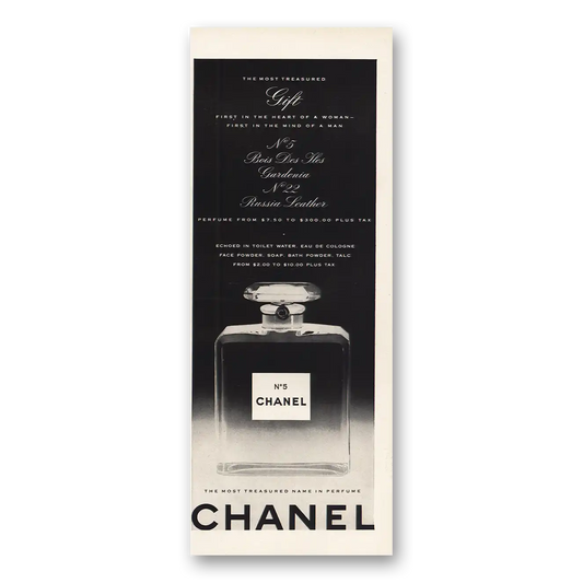 1952 Chanel First In the Heart of Woman Vintage Magazine Print Ad