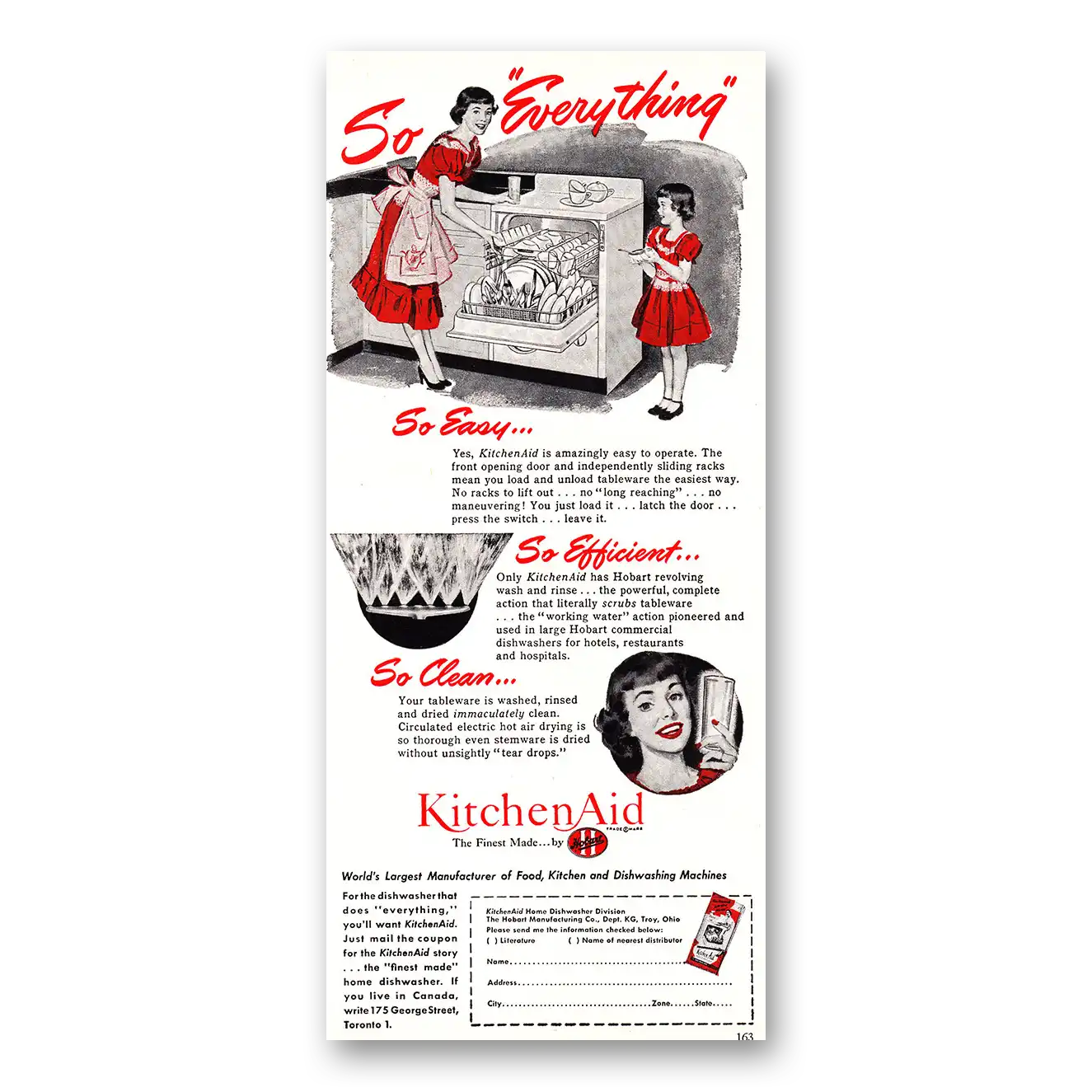 1952 KitchenAid Dishwasher So Everything Vintage Magazine Print Ad