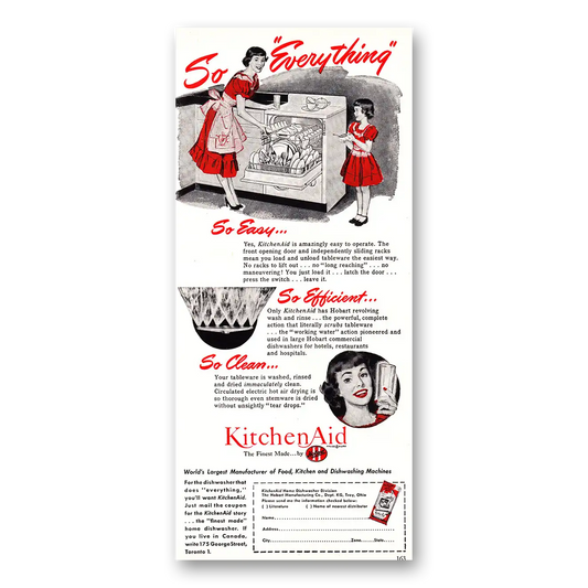 1952 KitchenAid Dishwasher So Everything Vintage Magazine Print Ad