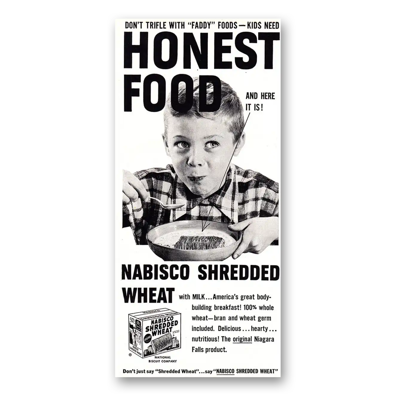 1952 Shredded Wheat Honest Food Vintage Magazine Print Ad