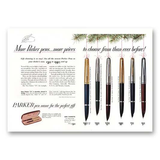 1952 Parker 51 Pen More Parker Pens More Prices Vintage Magazine Print Ad