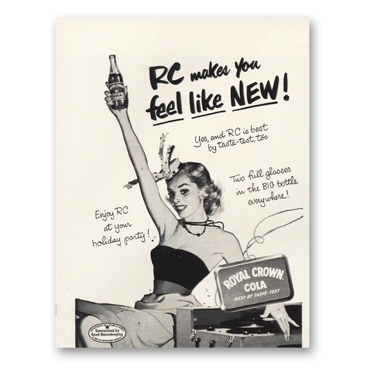 1952 Royal Crown Cola Feel Like New Vintage Magazine Print Ad