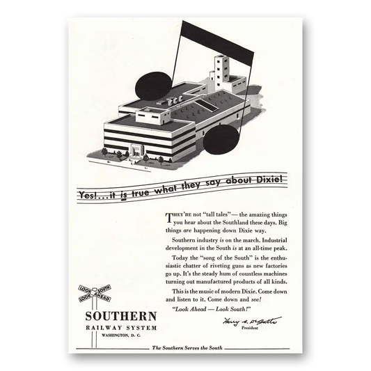 1952 Southern Railway Yes It is True What They Say About Dixie Vintage Magazine Print Ad