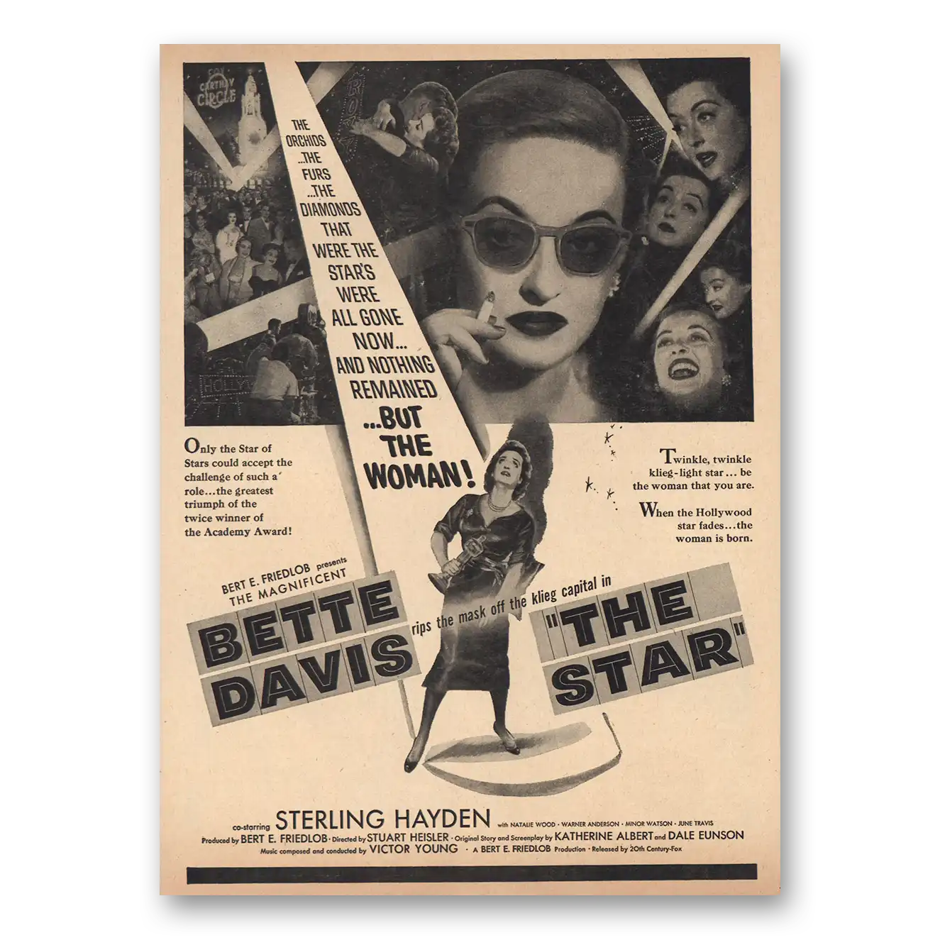 1952 The Star Promo Bette Davis Vintage Magazine Print Ad