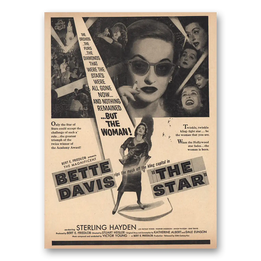 1952 The Star Promo Bette Davis Vintage Magazine Print Ad