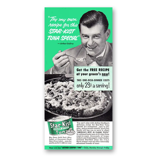 1952 Star Kist Tuna Arthur Godfrey Vintage Magazine Print Ad