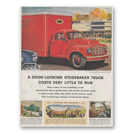 1952 Studebaker Trucks Truck Good Looking Vintage Magazine Print Ad