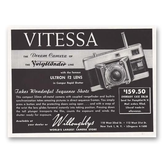 1952 Vitessa Camera Dream Camera Vintage Magazine Print Ad