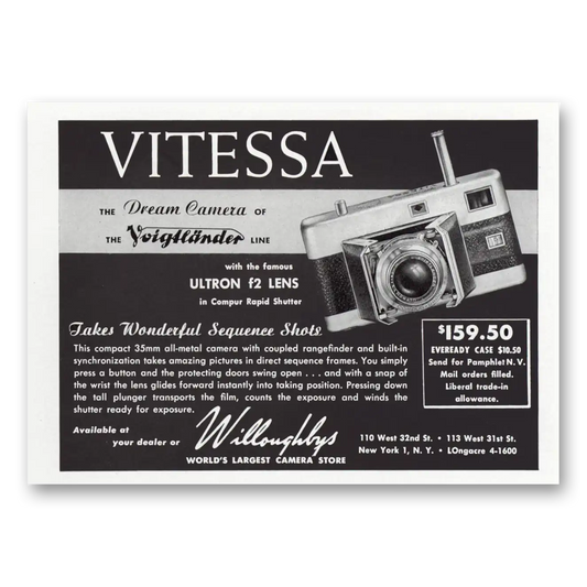 1952 Voigtlander Vitessa Camera Vitessa The Dream Camera Takes Wonderful Sequence Shots Vintage Magazine Print Ad