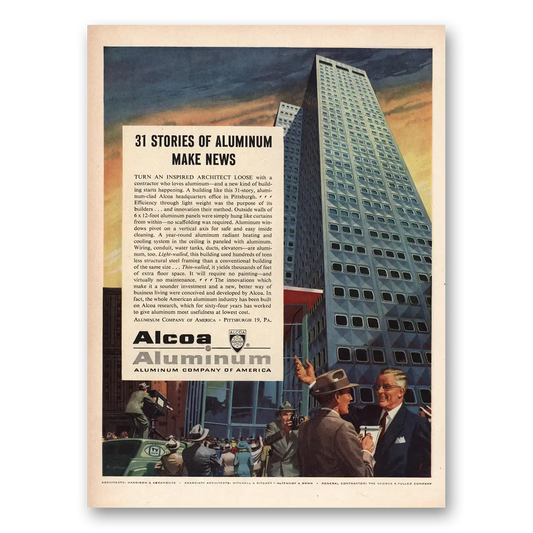 1953 Alcoa Stories of Aluminum Make News Vintage Magazine Print Ad