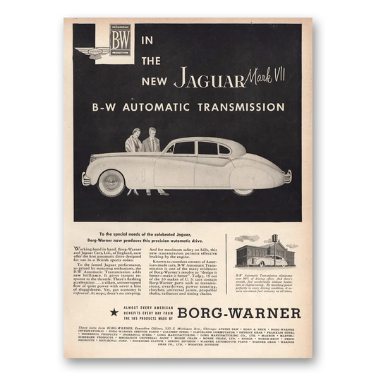 1953 Borg-Warner Mark VII Automatic Transmission Vintage Magazine Print Ad