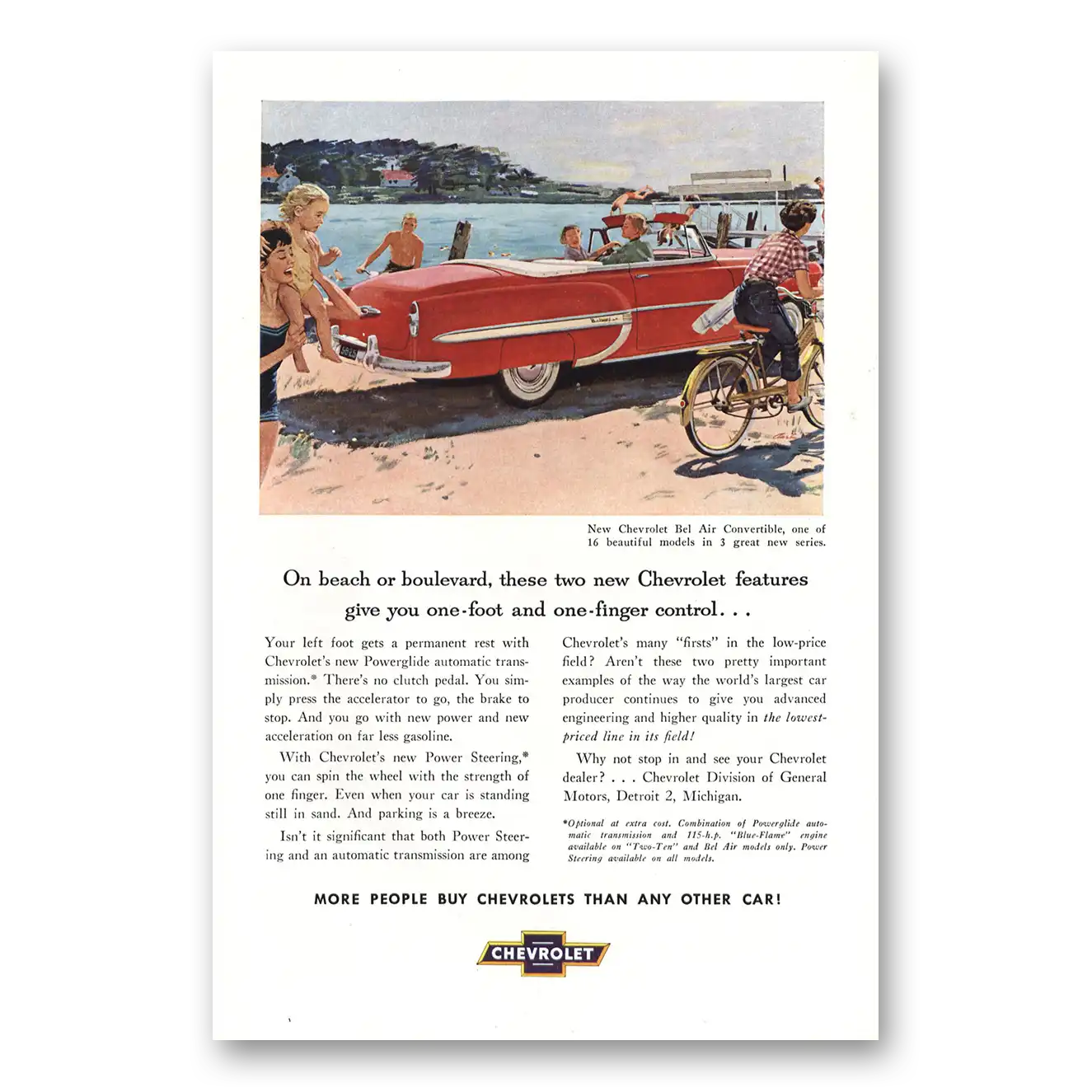 1953 Chevrolet Bel Air Beach or Boulevard Vintage Magazine Print Ad