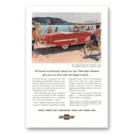 1953 Chevrolet Bel Air Beach or Boulevard Vintage Magazine Print Ad