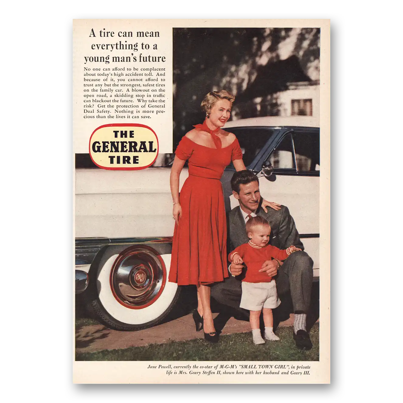 1953 General Tire Young Mans Future Vintage Magazine Print Ad