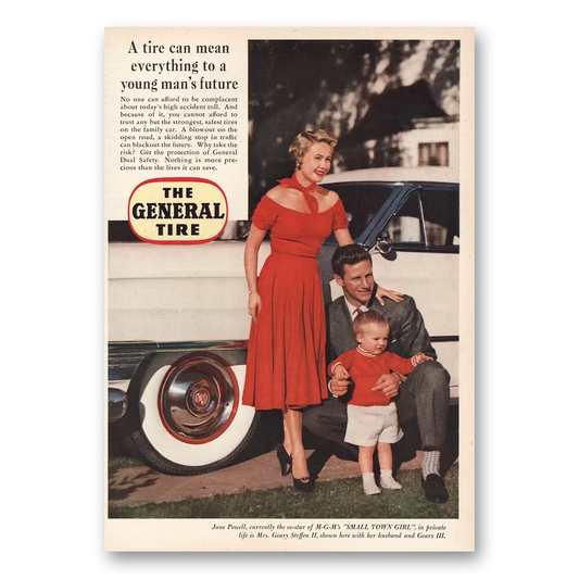 1953 General Tire Young Mans Future Vintage Magazine Print Ad