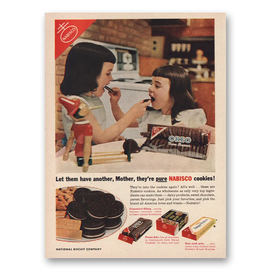 1953 Oreo Cookies Let Them Have Another Mother Vintage Magazine Print Ad