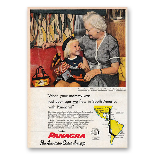 1953 Panagra Airlines When Your Mommy Was Just Your Age Vintage Magazine Print Ad