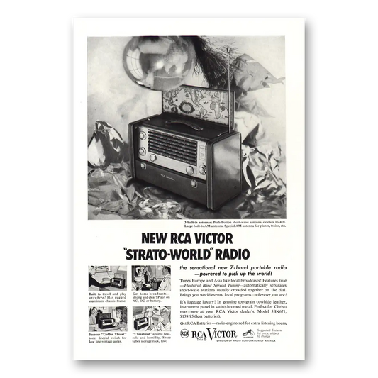 1953 RCA Victor Radios Strato World Radio Sensational Vintage Magazine Print Ad