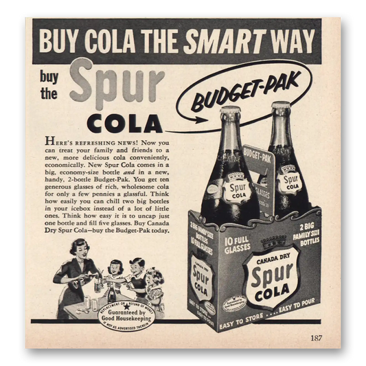 1953 Spur Cola Buy Cola the Smart Way Vintage Magazine Print Ad