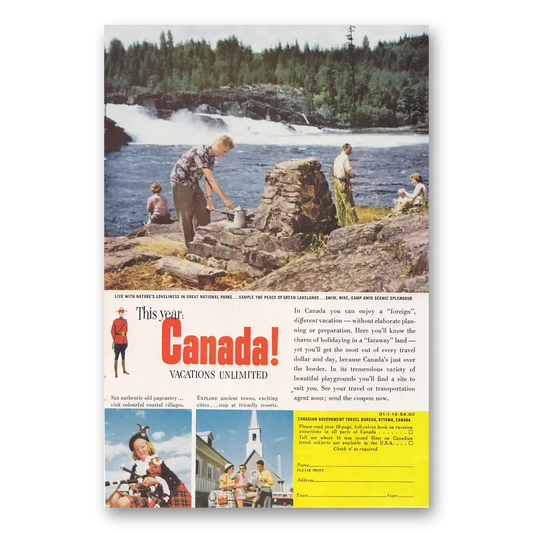 1954 Canada Natures Loveliness Vintage Magazine Print Ad