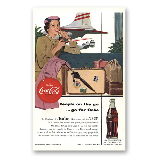 1954 Coca Cola In Thailand Vintage Magazine Print Ad