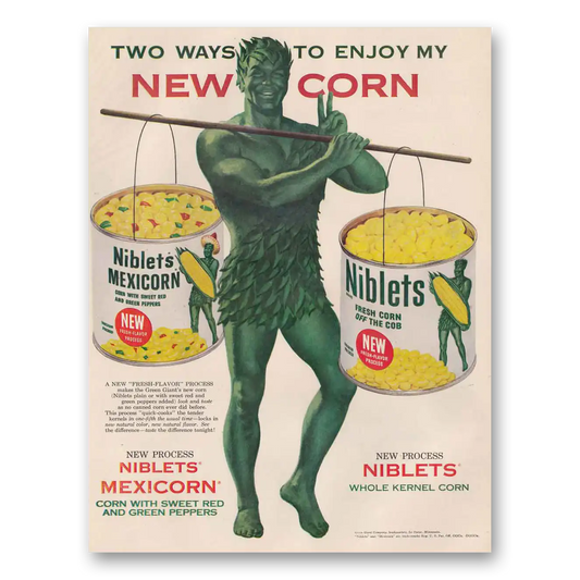 1954 Green Giant Niblets Corn Mexicorn Vintage Magazine Print Ad