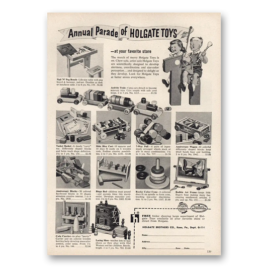 1954 Holgate Toys Toys Annual Parade Holgate Toys Vintage Magazine Print Ad