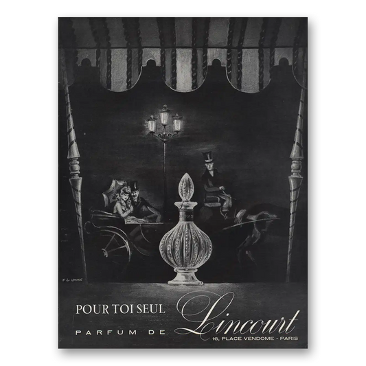 1954 Lincourt Pour Toi Seul Parfum Vintage Magazine Print Ad