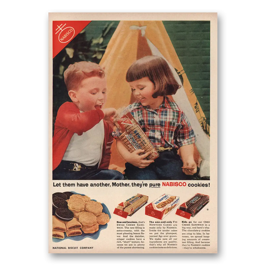 1954 Nabisco Cookies Cookies Let Them Have Another Mother Vintage Magazine Print Ad