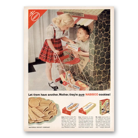 1954 Nabisco Cookies Let Them Have Another Mother Vintage Magazine Print Ad