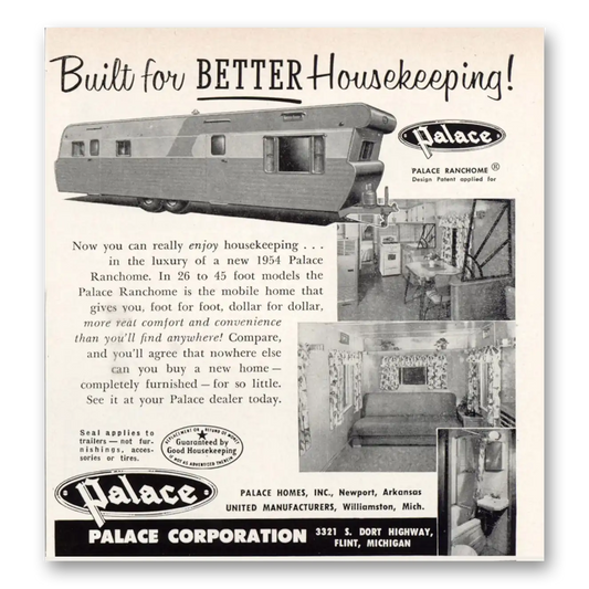 1954 Palace Ranchome Built for Better Housekeeping Vintage Magazine Print Ad