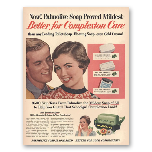 1954 Palmolive Soap Mildest Soap of All Vintage Magazine Print Ad