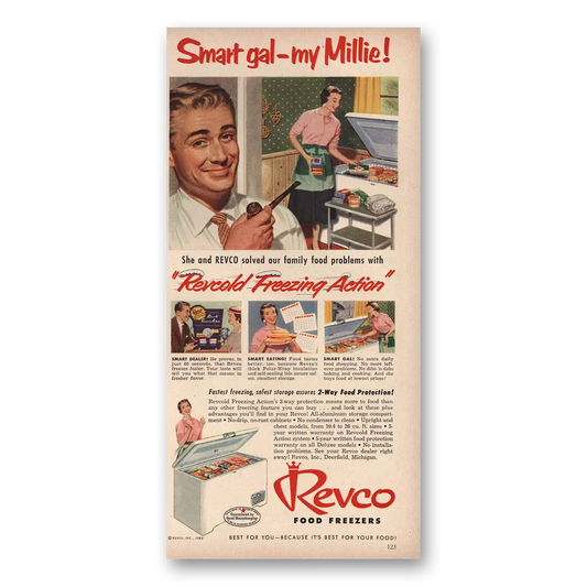 1954 Revco Freezers Food Freezers Smart Gal My Millie Vintage Magazine Print Ad